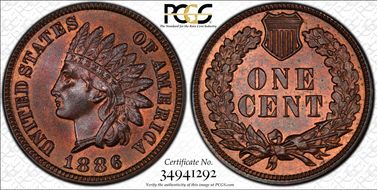 1886 1C Type 1 MS65RB