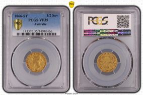 1866-SY 1/2 Sov VF35