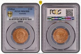 1948(p) 1/2D MS63RB