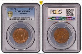 1951-PL 1/2D MS64BN
