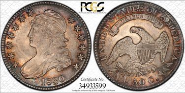 1830 50C Small 0 MS66