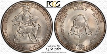 1938 50C New Rochelle MS67