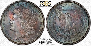 1878 8TF $1 MS65