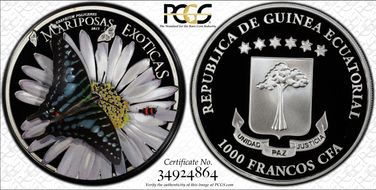 2015 1000 Fr Swordtail Butterfly PR69DCAM