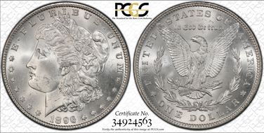 1896 $1 MS64