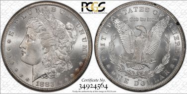 1883-CC $1 GSA Hoard MS65