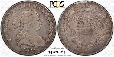 1805 50C Overton 105a F12