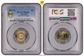 2017-C $2 Lest We Forget Colorized MS68