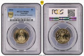2016 $1 50 Yrs Decimal Currency MS66