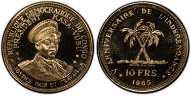 1965 10 Fr Independence Gold PR67CAM