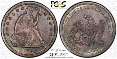 1843 $1 MS63