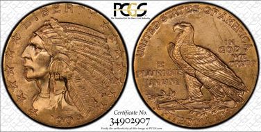 1909-D $5 MS64