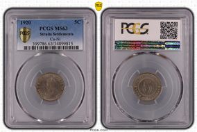 1920 5C KM-34  Cu-Ni MS63