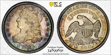 1833 10C JR-5, Last 3 High MS67