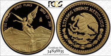 2015-Mo 1/20 oz Libertad Au PR69DCAM