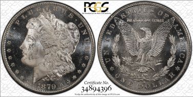 1879-S $1 MS65PL