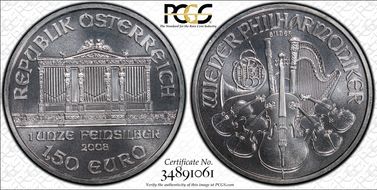 2008 € 1.50 Vienna Philharmonic MS68