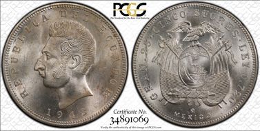 1943-Mo 5 Suc KM-79  Ag MS65