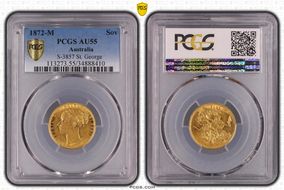 1872-M Sov S-3857 St. George AU55