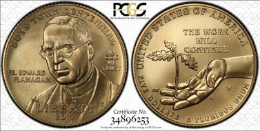 2017-W $5 Boys Town MS70