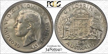 1945(m) Florin KM-40  Ag MS63