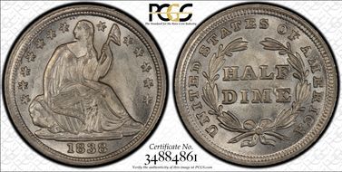 1838 H10C Large Stars MS64