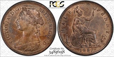 1887 1/2D S-3956 MS62BN