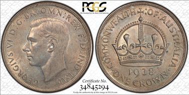 1938 Crown KM-34  Ag MS63