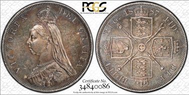 1887 Dbl Fl S-3923 Arabic 1 MS63