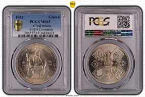 1953 Crown S-4136 Coronation MS65