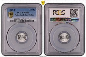 1945-P 1/10 G KM-318  Ag MS66