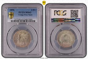 1896 2 Fr MS63