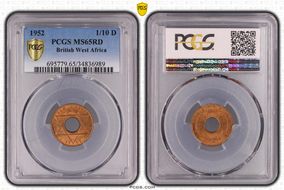 1952 1/10D KM-26a MS65RD