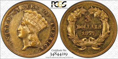 1877 $3 AU53