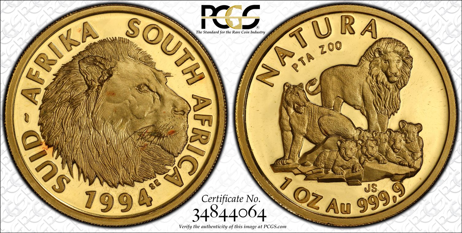 PCGS Set Registry - LB'S Hoard RSA NATURA GOLD 100R Proof Coin Album