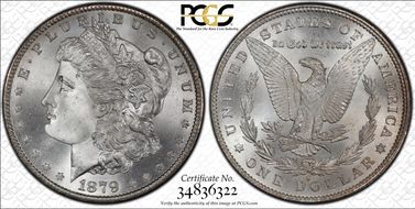 1879-S $1 MS67+