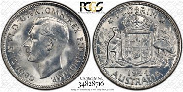 1944-S Florin KM-40  Ag MS65