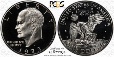 1973-S $1 Clad PR70DCAM