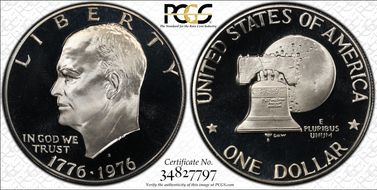 1976-S $1 Clad Type 2 PR70DCAM