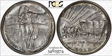 1938-D 50C Oregon MS67