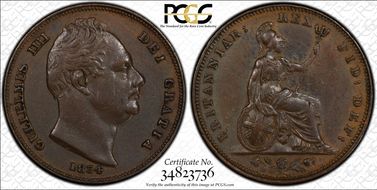 1834 1/4D S-3848 AU50BN