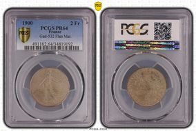 1900 2 Fr Gad-532 Flan Mat PR64