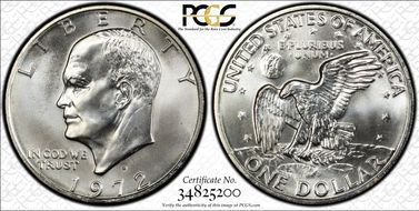 1972-S $1 Silver MS68