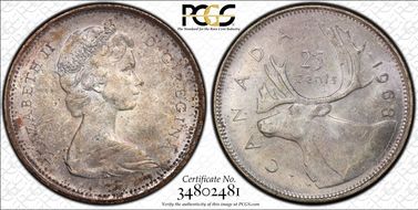 1968 25C Silver MS64