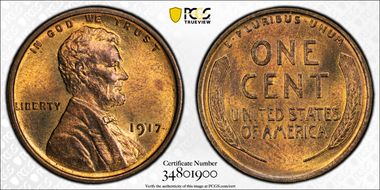 1917 1C MS65RB
