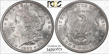 1883 $1 MS67