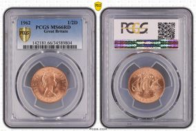 1962 1/2D S-4158 MS66RD