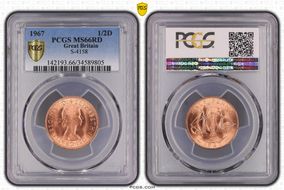 1967 1/2D S-4158 MS66RD