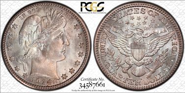 1914-S 25C MS66+