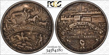 1902 SC$1 HK-296, Wells Fargo AU53